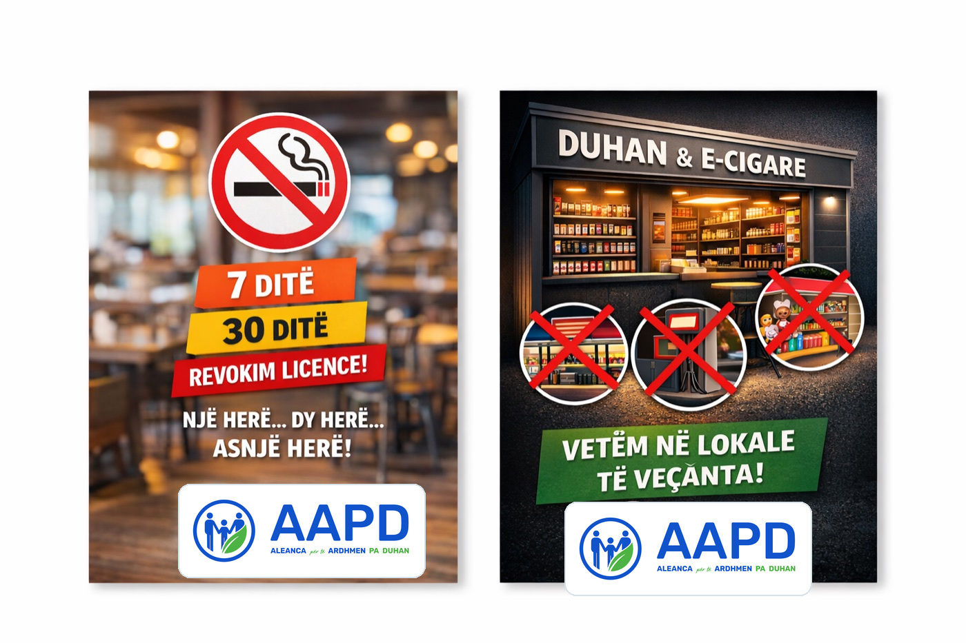 Material i Aleancës për lokale pa tym duhani dhe shitje vetëm në lokale të veçanta