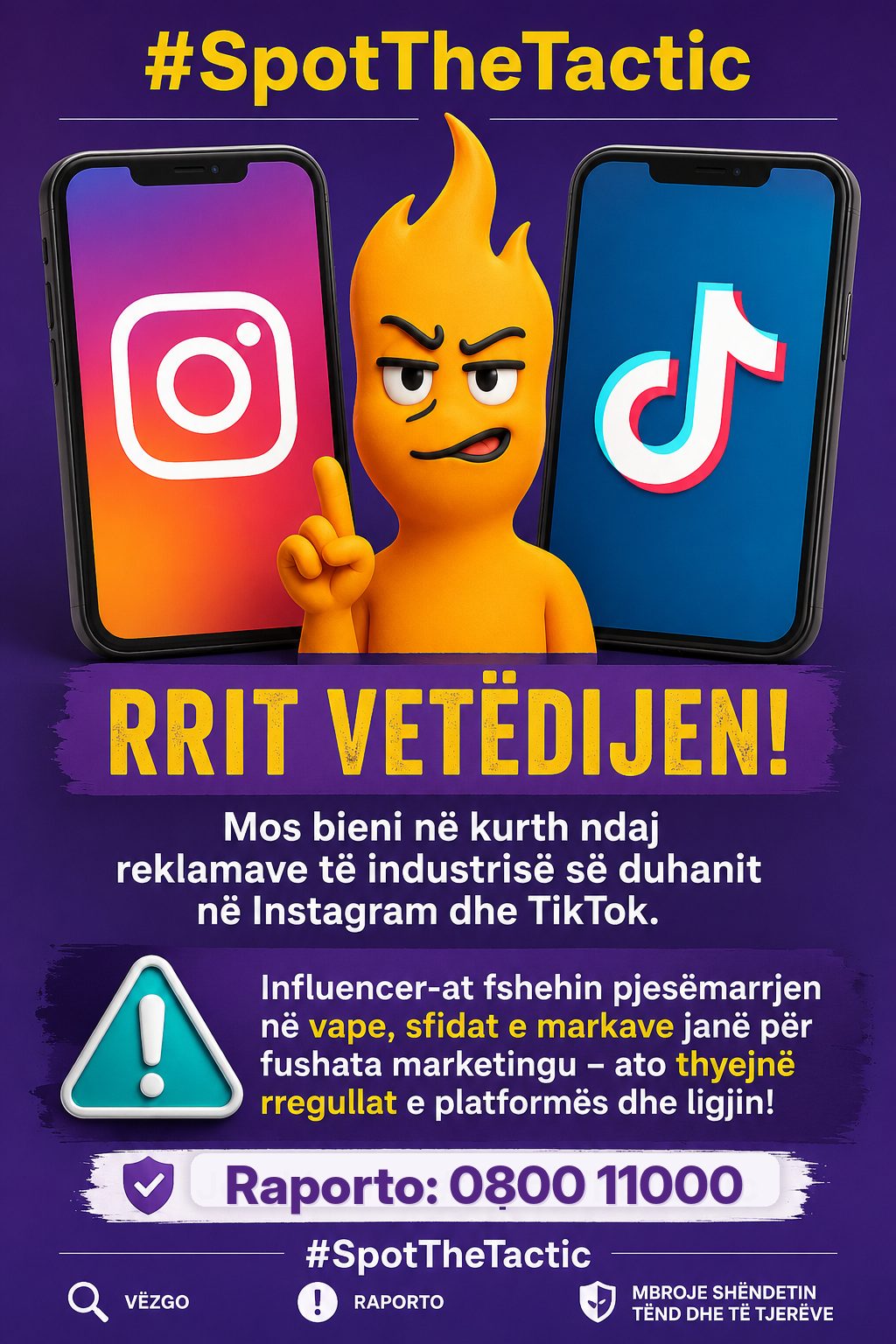 Poster i KADC: influencer-a që promovojnë vape, mos u mashtro