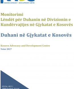 Monitorimi i Duhanit nëpër Gjykatat e Kosovës 2015-2017